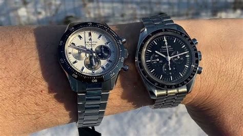 zenith chronomaster vs omega speedmaster|omega vs zenith.